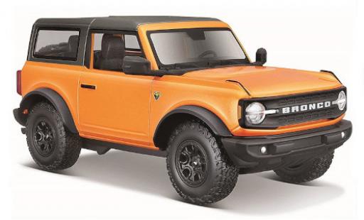 Modelauto Ford Bronco Badlands oranje/mat-zwart 2021 1/24 Maisto