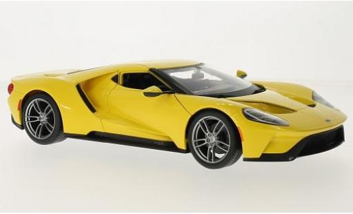 Modelauto Ford GT Berlinetta geel 2017 1/18 Maisto