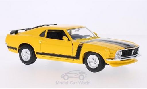 Modelauto Ford Mustang Boss 302 geel 1970 1/24 Maisto