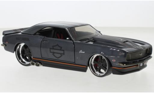 Modelauto Chevrolet Camaro Z28 metallic grijs Harley-Davidson 1968 1/24 Maisto