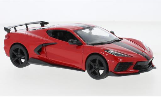 Modelauto Chevrolet Corvette Stingray (C8) rood 2020 1/24 Maisto