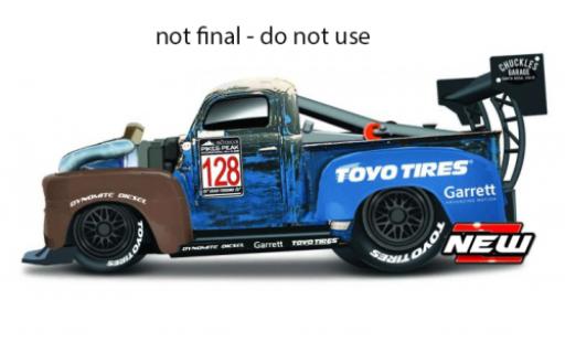 Modelauto Ford F-100 Pickup 00 Pick Up blauw/bruin Chuckles Garage Old Smokey 1949 1/64 Maisto