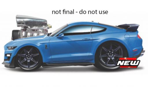 Modelauto Ford Mustang Shelby GT500 Ford Mustang metallic blauw 2020 1/64 Maisto