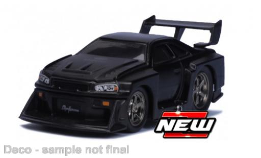 Modelauto Nissan Skyline R34 GT-R () mate zwart 1999 1/64 Maisto