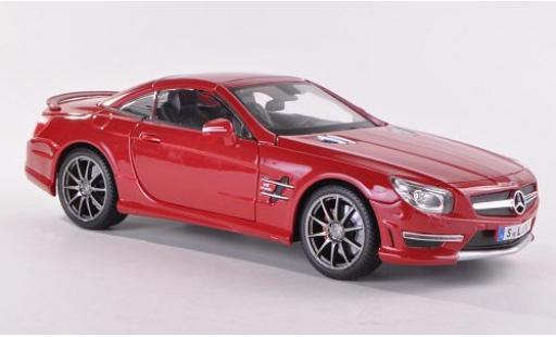 Modelauto Mercedes SL AMG 63 (R231) rood 2012 kap ferm&Atilde;&copy; 1/18 Maisto