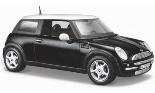 Modelauto Mini Cooper Base mat-zwart/wit 1/24 Maisto