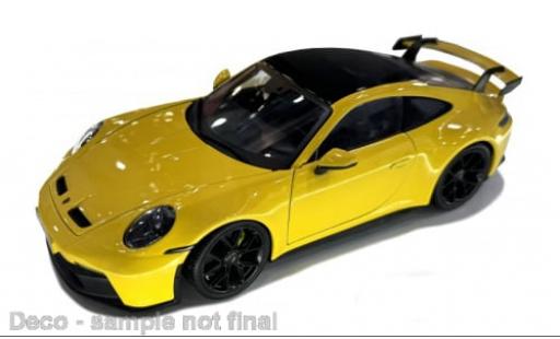 Modelauto Porsche 911 GT3 geel 2022 1/18 Maisto