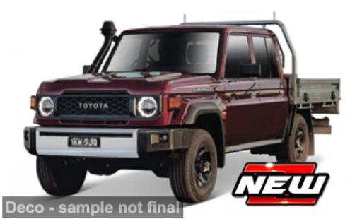 Modelauto Toyota Land Cruiser 70 rood 1/43 Maisto
