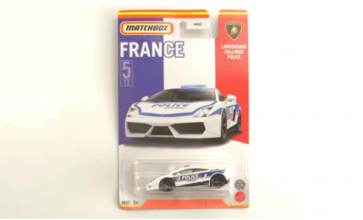 Modelauto Lamborghini Gallardo Base Politie Nationale (F) 1/64 Matchbox