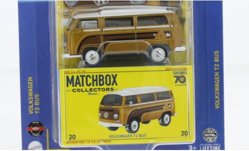 Modelauto Volkswagen T2 Base bus metallic beige/D&Atilde;&copy;corer 1/64 Matchbox