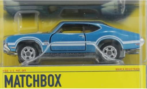 Modelauto Oldsmobile 442 Base metallic blauw 1970 1/64 Matchbox