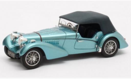 Modelauto Bugatti 57 SC TSC Sports Tourer Vanden Plas metallic blauw RHD 1938 1/43 Matrix