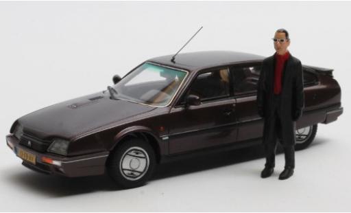 Modelauto Citroen CX Turbo 2 25 GTi 2 metallic paars 1986 Rotterdam Edition avec Figur: Jules D. 1/43 Matrix
