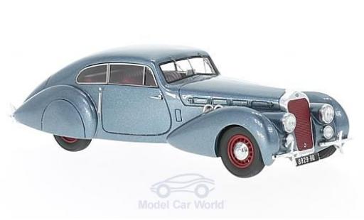 Modelauto Delage D8-120 Coupe S Pourtout metallic blauw RHD 1938 1/43 Matrix