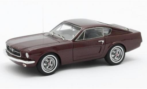 Modelauto Ford Mustang Hardtop Shorty metallic rood 1964 1/43 Matrix