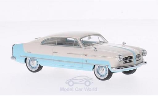 Modelauto Lancia Aurelia B52 () B-Junior Ghia wit/blauw RHD 1952 1/43 Matrix