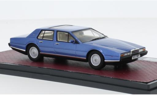 Modelauto Aston Martin Lagonda s2 metallic blauw RHD 1980 1/43 Matrix