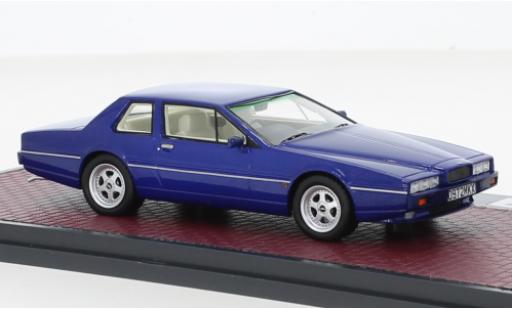 Modelauto Aston Martin Lagonda swb virage metallic blauw RHD 1986 1/43 Matrix