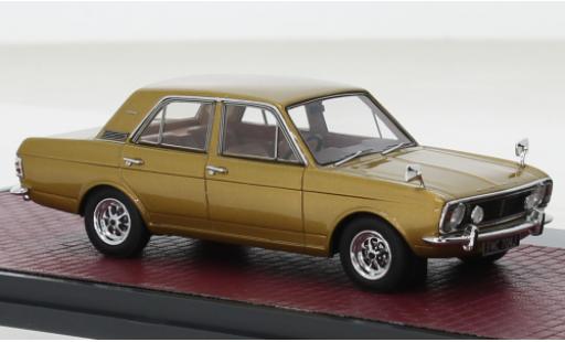 Modelauto Ford Cortina 1600E MK II metallic beige RHD 1968 1/43 Matrix