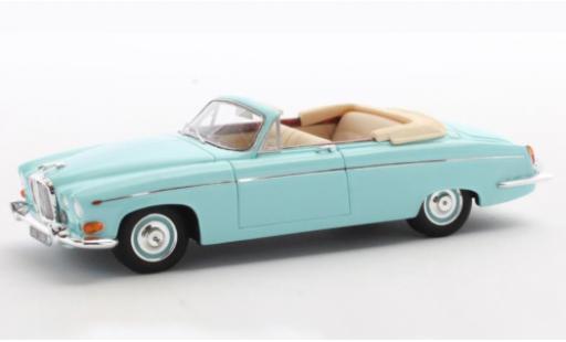 Modelauto Jaguar 420 420G G Cabriolet blauw RHD 1969 1/43 Matrix