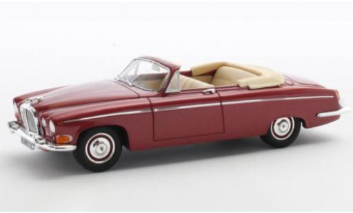 Modelauto Jaguar 420 420G G Cabriolet metallic rood RHD 1969 1/43 Matrix