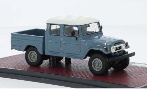 Modelauto Toyota Land Cruiser HJ45 Crew Cab grijs/wit 1/43 Matrix