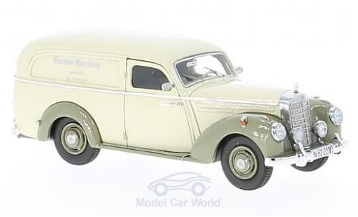 Modelauto Mercedes 220 Base Lieferwagen Autenrieth beige/grijs 1952 1/43 Matrix