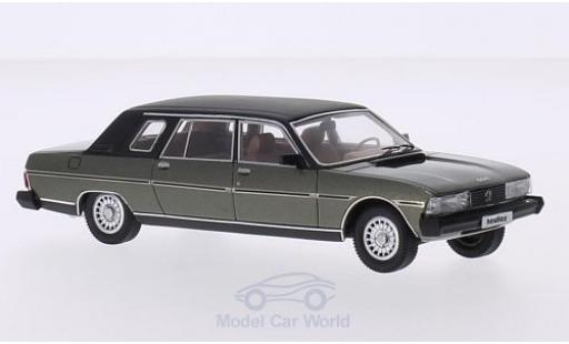Modelauto Peugeot 604 Heuliez Sedan metallic groen/mat-zwart 1980 1/43 Matrix