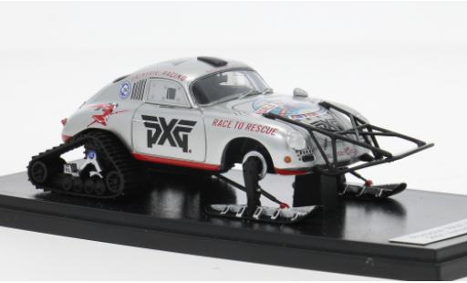 Modelauto Porsche 356 A A Valkyrie Racing grijs/rood 2021 1/43 Matrix