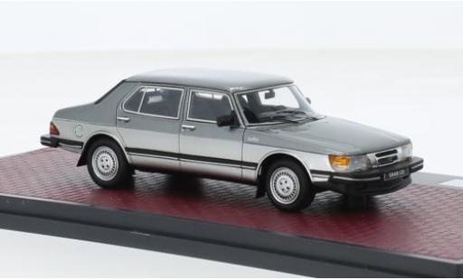 Modelauto Saab 900 CD Turbo metallic grijs 1981 1/43 Matrix