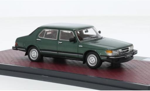 Modelauto Saab 900 CD Turbo metallic groen 1981 1/43 Matrix