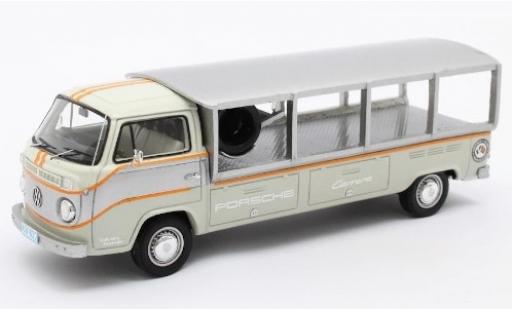 Modelauto Volkswagen T2 B Renntransporter grijs/wit RHD 1976 1/43 Matrix