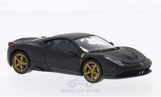 Modelauto Ferrari 458 Speciale mat-zwart 2013 zonder Vitrine 1/43 Hot Wheels Elite