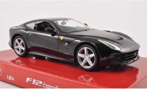 Modelauto Ferrari F12 Berlinetta 2 Sedan zwart 1/24 Mattel