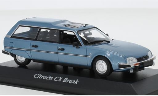 Modelauto Citroen CX Break Stationwagen metallic blauw 1980 1/43 Maxichamps