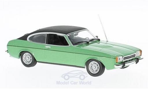 Modelauto Ford Capri MK2 II 2.3 GT metallic groen/zwart 1/43 Maxichamps