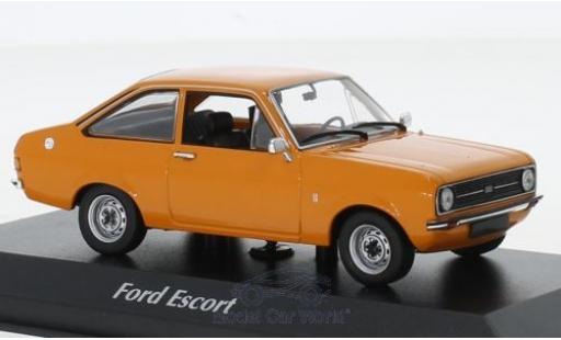 Modelauto Ford Escort MK1 1.3 oranje 1975 1/43 Maxichamps