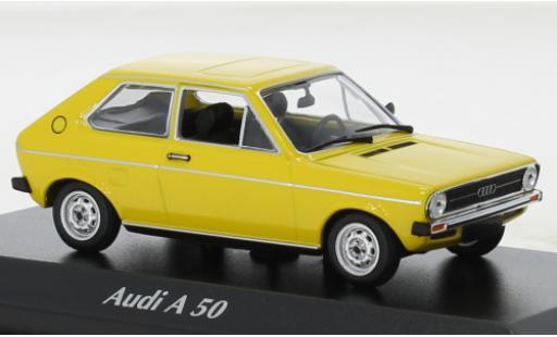Modelauto Audi 50 citadine geel 1975 1/43 Maxichamps