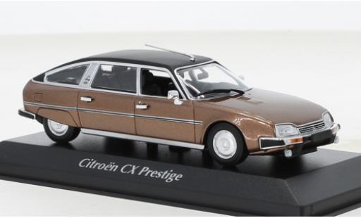 Modelauto Citroen CX Prestige metallic bruin/zwart 1980 1/43 Maxichamps