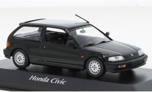 Modelauto Honda Civic Base zwart 1990 1/43 Maxichamps
