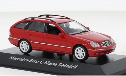 Modelauto Mercedes Classe C T-Modell (S203) rood 2001 1/43 Maxichamps