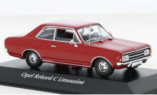 Modelauto Opel Rekord C rood 1966 1/43 Maxichamps