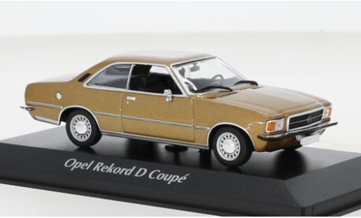 Modelauto Opel Rekord D Coupe metallic beige 1975 1/43 Maxichamps