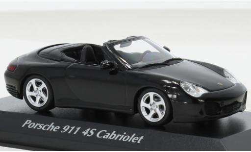 Modelauto Porsche 911 4S cabriolet zwart 2003 1/43 Maxichamps