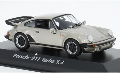 Modelauto Porsche 911 Turbo 3.3 metallic beige 1977 1/43 Maxichamps