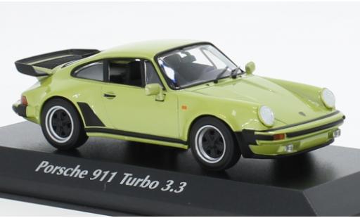 Modelauto Porsche 911 Turbo 3.3 metallic la chaux 1977 1/43 Maxichamps