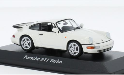 Modelauto Porsche 911 Turbo wit 1990 1/43 Maxichamps