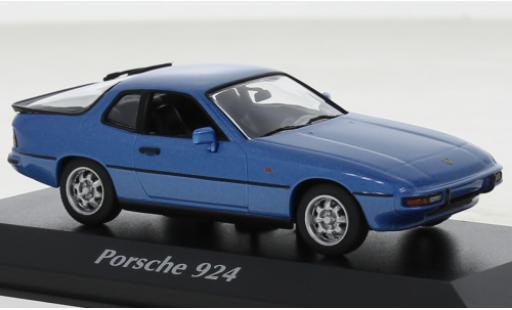 Modelauto Porsche 924 Base metallic blauw 1976 1/43 Maxichamps