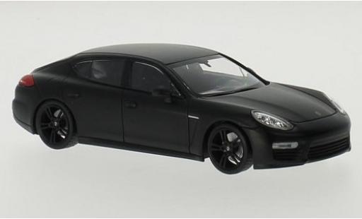 Modelauto Porsche Panamera Turbo mate zwart 2013 1/43 Maxichamps
