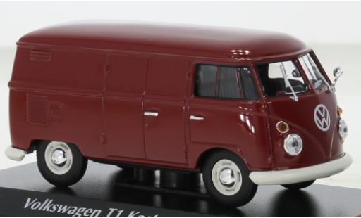 Modelauto Volkswagen T1 B bestelwagen metallic rood fonc&Atilde;&copy; 1963 1/43 Maxichamps
